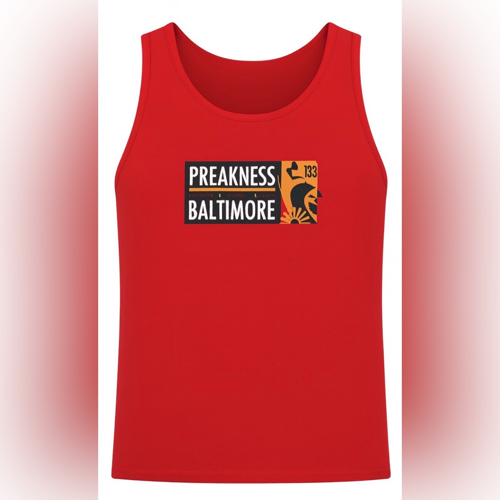 Baltimore Preakness Horse Racing Tank Top Xl Red